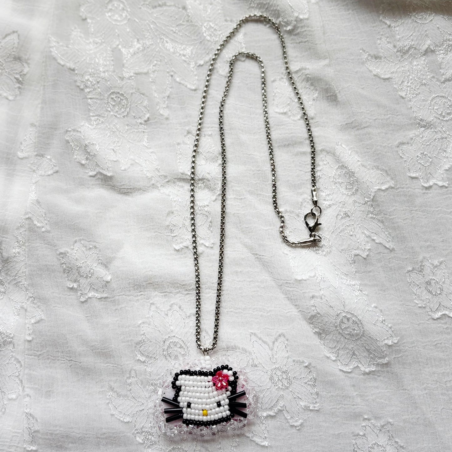Beaded Kitty Necklace