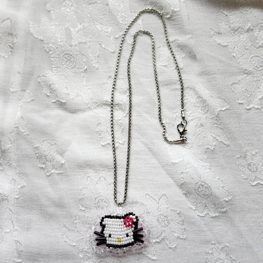 Beaded Kitty Necklace